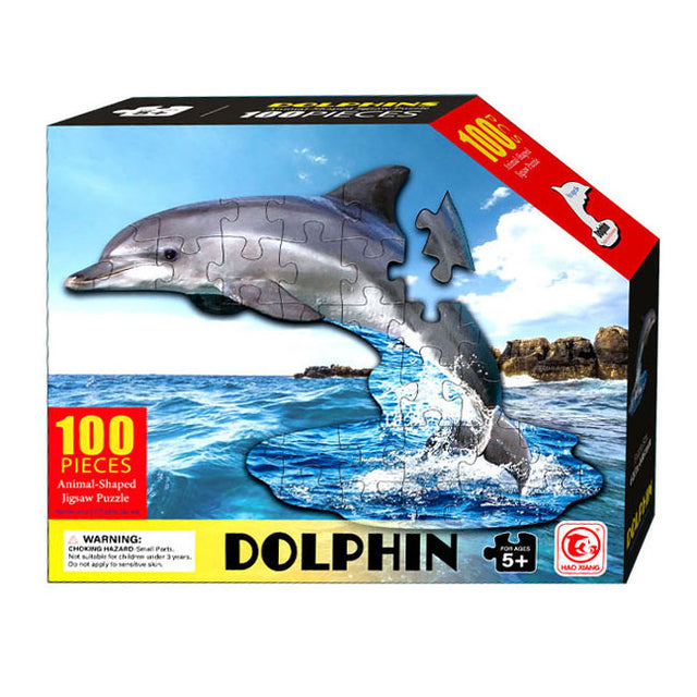 Puzzle con forma de delfín, 100 uds.