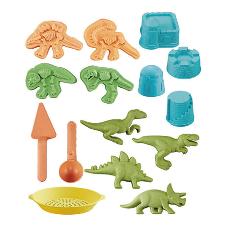 Dinosaurios de arena de bioplástico