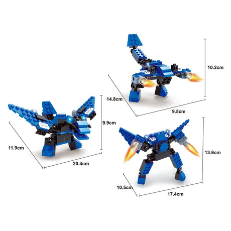 Juego de construcción de bloques de construcción de robots Titans 3 en 1