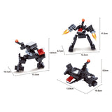 Juego de construcción de bloques de construcción de robots Titans 3 en 1
