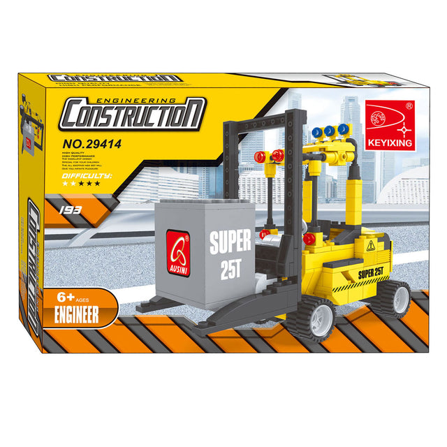 Kit de construcción para la construcción de carretillas elevadoras - 195 piezas.