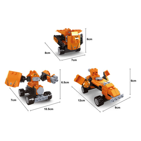 Set de construcción vehículos titan 3en1 - 56pzs.