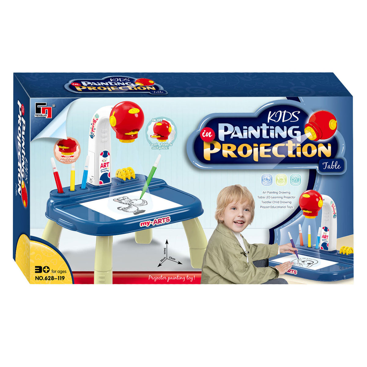 Lobbes toys bv mesa de proyección de dibujo azul