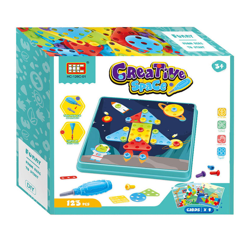 Juego de tornillos 8 placas azules, 123 uds.