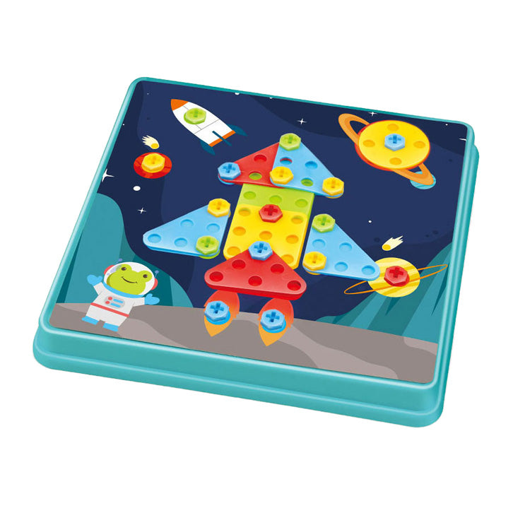 Juego de tornillos 8 placas azules, 123 uds.