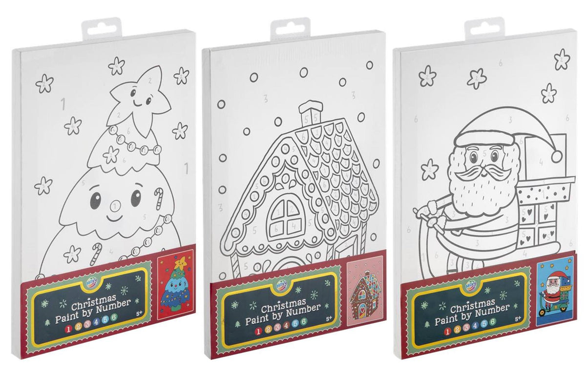 Moxy schilderen op nummer canvas kerstmis - 29,7x19,5cm