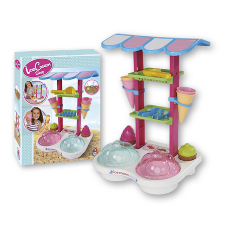 Juego de puesto de helados de arena Androni - 12 piezas para arenero y playa - 3+ años