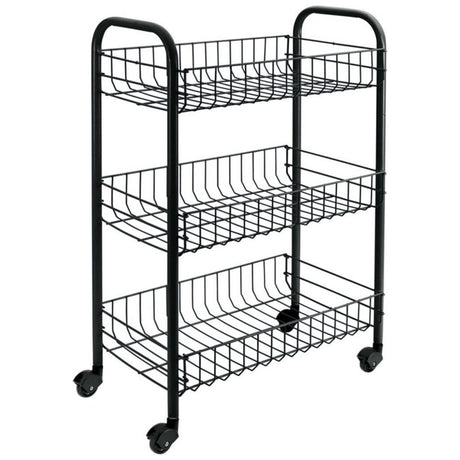 Metaltex carrito de cocina tomado-siena con ruedas 41x23x63 cm negro