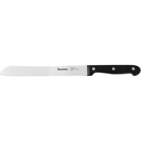 Cuchillo para pan profesional Metaltex 32,5 cm acero inoxidable negro