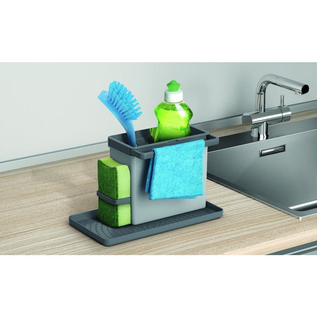 Metaltex Kitchen Helpers Organizador de fregadero Tidy Tex 24x13x14 CM Gray