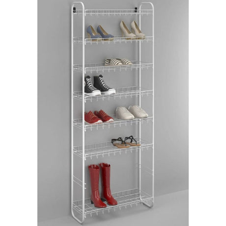 Zapatero metaltex 8 niveles 64x23x165 cm blanco