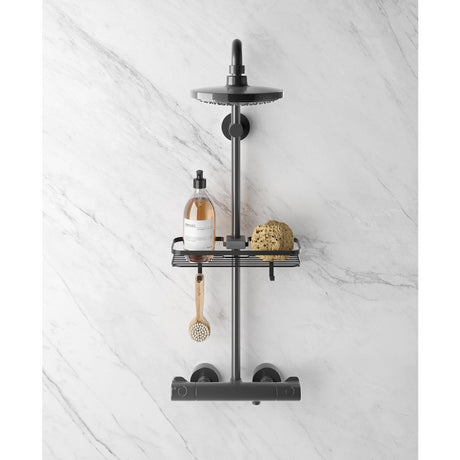 Estante de ducha Metaltex 29x11x9 cm negro mate