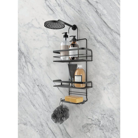 Metaltex Origin Line Fuge de ducha 3 pisos 23x12x38 cm negro