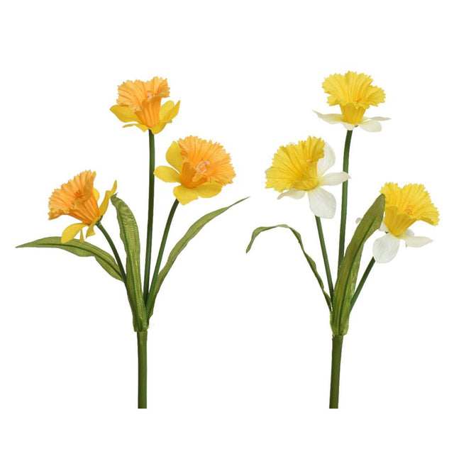 Decoris flor artificial narciso h60cm amarillo 2 surtidos