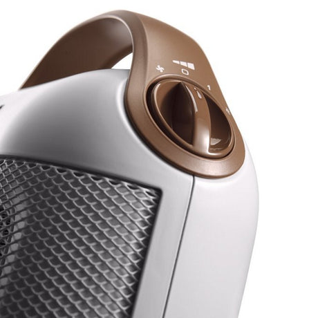 Calefactor cerámico Delonghi hfx30c18.iw blanco marrón