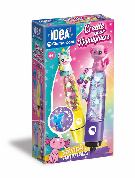 Clementoni idea crear resaltadores mascotas pequeños 2 rotuladores con accesorios