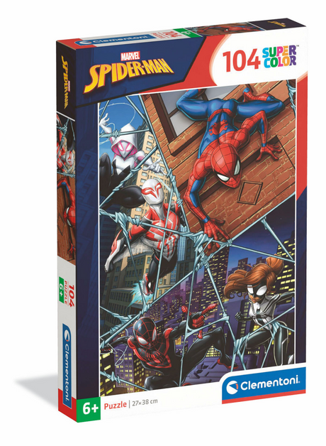 Clementoni - rompecabezas - 104 piezas - spider-man - rompecabezas para niños - a partir de 6 años