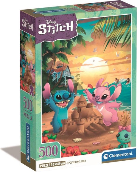 Clementoni - rompecabezas - 500 piezas - punto disney - caja compacta