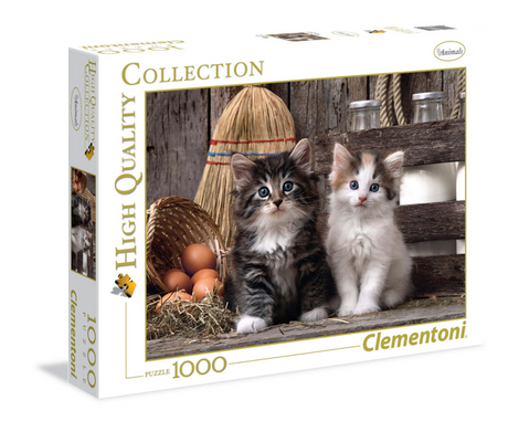 Clementoni - rompecabezas - 1000 piezas - lindos gatitos - rompecabezas para adultos - colección de alta calidad