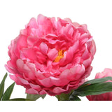 Decoris planta artificial peonía en maceta poliéster 41x47x57cm fucsia