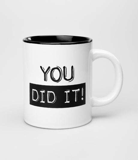 Taza blanca y negra de Paperdreams - Lo hiciste - blanca