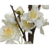 Decoris flor artificial flor sobre tallo poliéster 15x4x106cm blanco