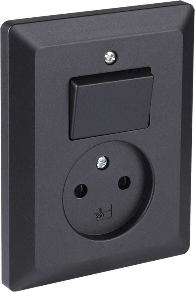 Combinación Q-link - integrada - interruptor - con protección táctil - negro