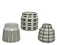 Jarrón Decoris porcelana ã˜14-h15cm blanco negro