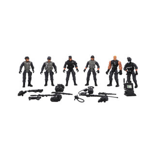 Figuras de policias set de 6 piezas.