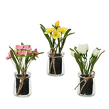 Planta artificial Decoris en maceta de cristal h16cm