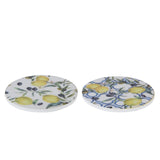 Decoris posavasos limón 4 piezas mdf diámetro 10cm 2 surtidos