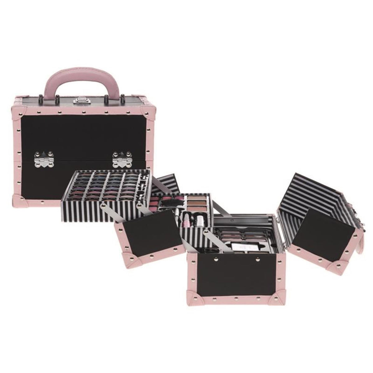 Estuche de maquillaje Casuelle rosa negro