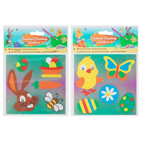 Grafix pegatinas de pintura de diamantes Pascua 5 piezas - edad a partir de 5 años
