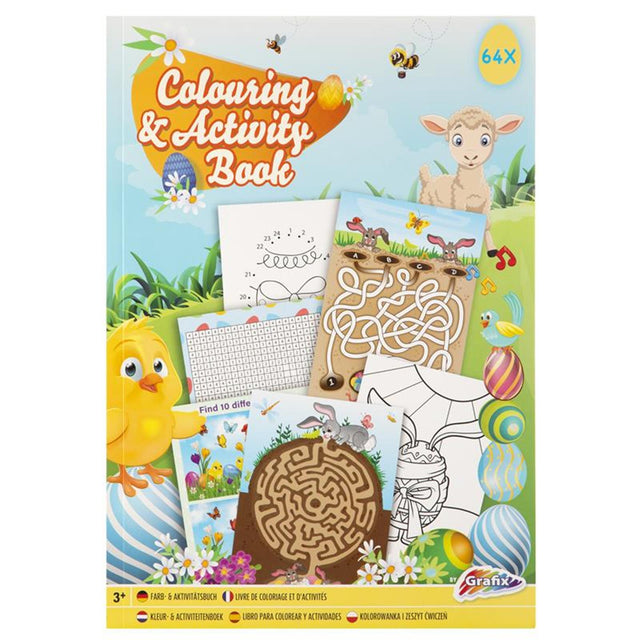 Grafix Pascua libro para colorear y actividades A4, 64 páginas, edad a partir de 3 años