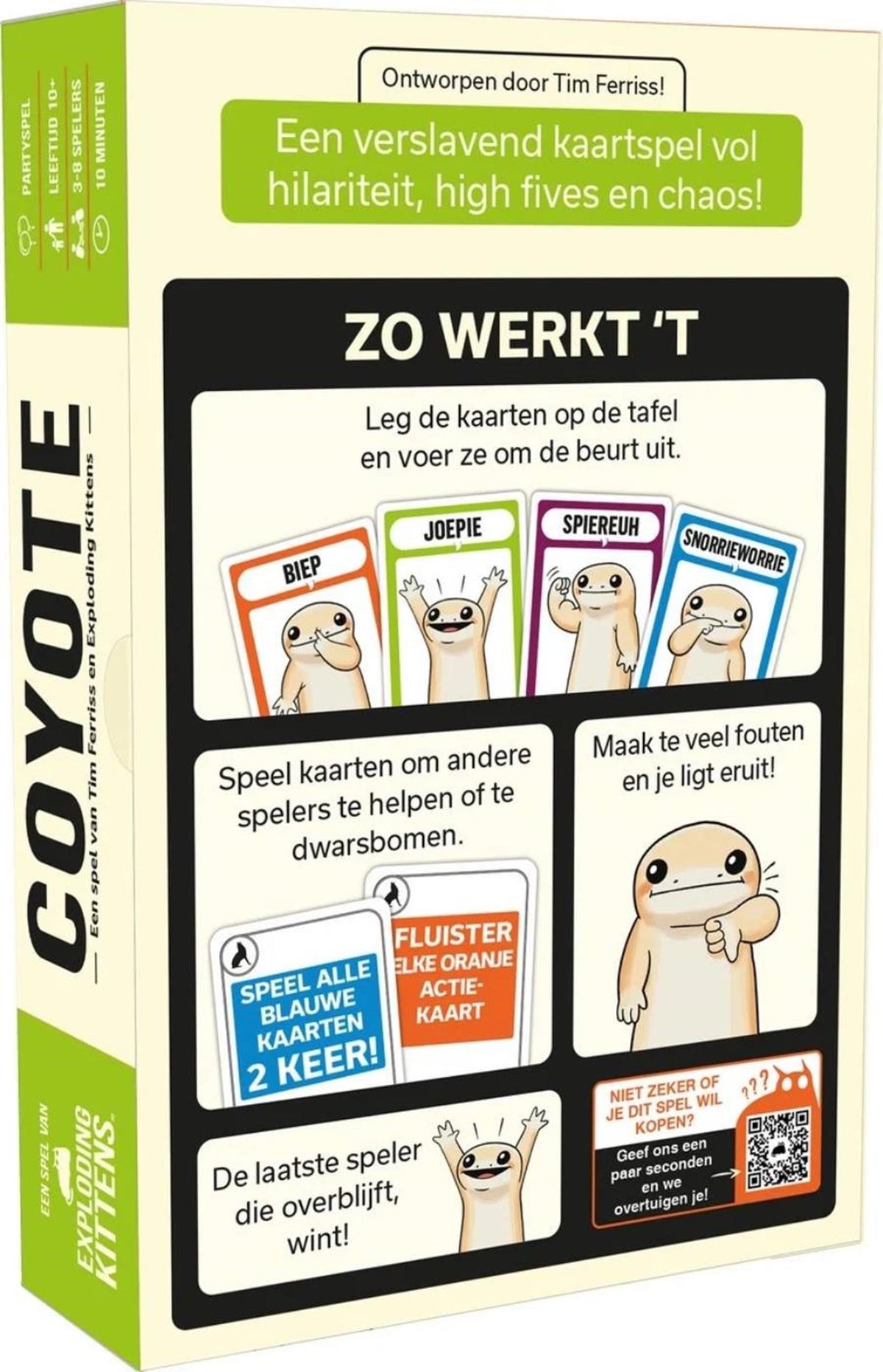 Gatitos explosivos de Asmodee - juego de cartas de fiesta coyote (versión nl)