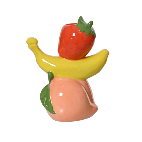Jarrón Decoris porcelana 9cm15cmh18cm fruta apilada