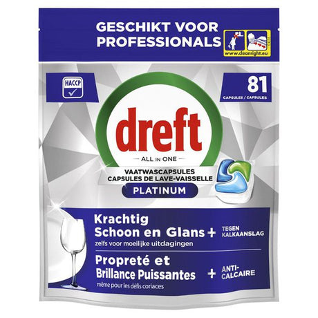 Dreft detergente lavavajillas profesional platino regular 81 pastillas (300x 95x 240)