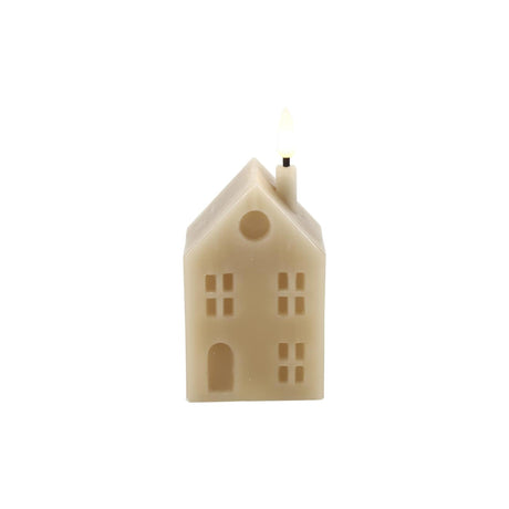 Countryfield Lyon casa con velas LED s beige 5x6x14cm