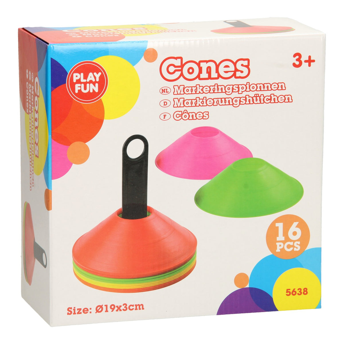 Gorros de entrenamiento Playfun, 16 uds.