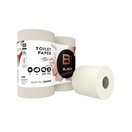Papel higiénico Satino negro greengrow 2 capas (40 rollos de 400 hojas)