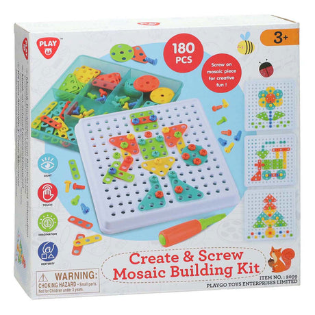 Juego de construcción Playgo mosaico - 180 piezas.