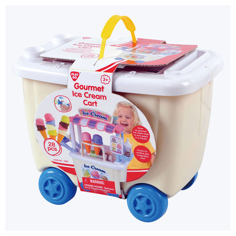 Playgo juguetería para niños - carrito de empuje - puesto de helados con helados - set de plastilina - plastilina para helado