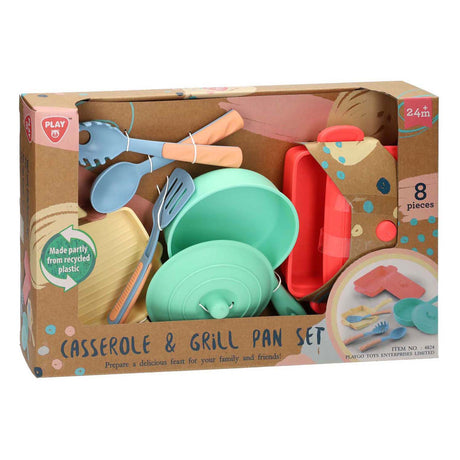 Juego de sartén y sartén Playgo - 8 piezas.