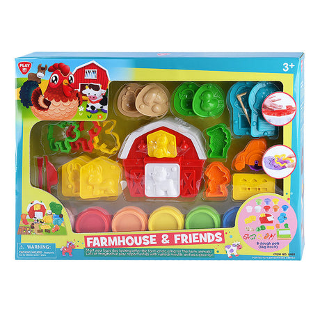 Set de arcilla Playgo granja y amigos - 8 vasijas de barro