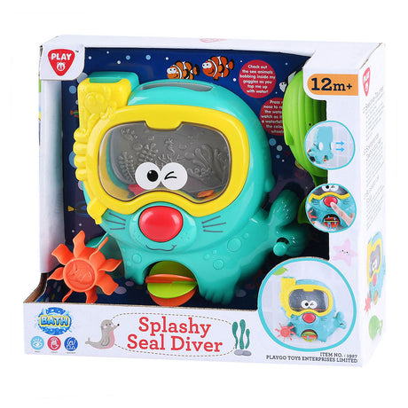Juguete de baño Playgo foca salpicadora con gafas de buceo