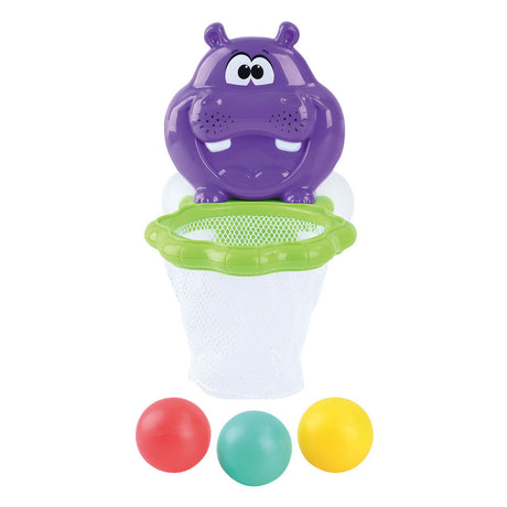 Juego de hipopótamo de baloncesto de juguete de baño Playgo - 4 piezas.