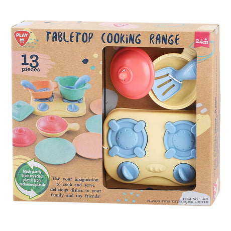 Juego de cocina de mesa Playgo con accesorios, 13 piezas.
