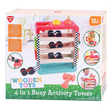 Torre de juegos de actividades de madera Playgo 4 en 1