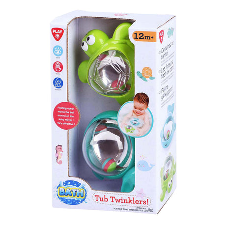 Juguetes de baño Playgo, centelleantes para bañera, ballena y tortuga, 2 uds.