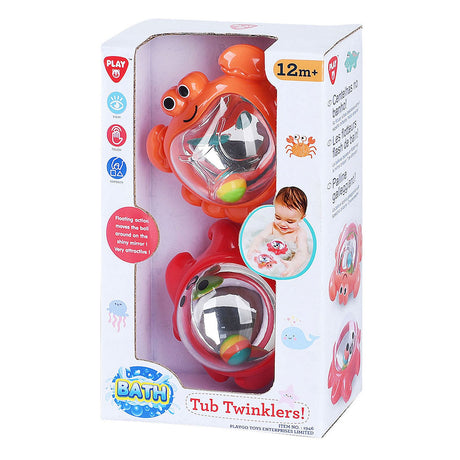 Juguetes de baño Playgo, centelleantes para bañera, cangrejo y pulpo, 2 uds.